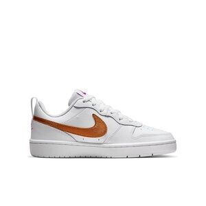 Nike Kids (GS) Court Borough Low 2 SE White Metallic Copper Sneakers 6.5Y